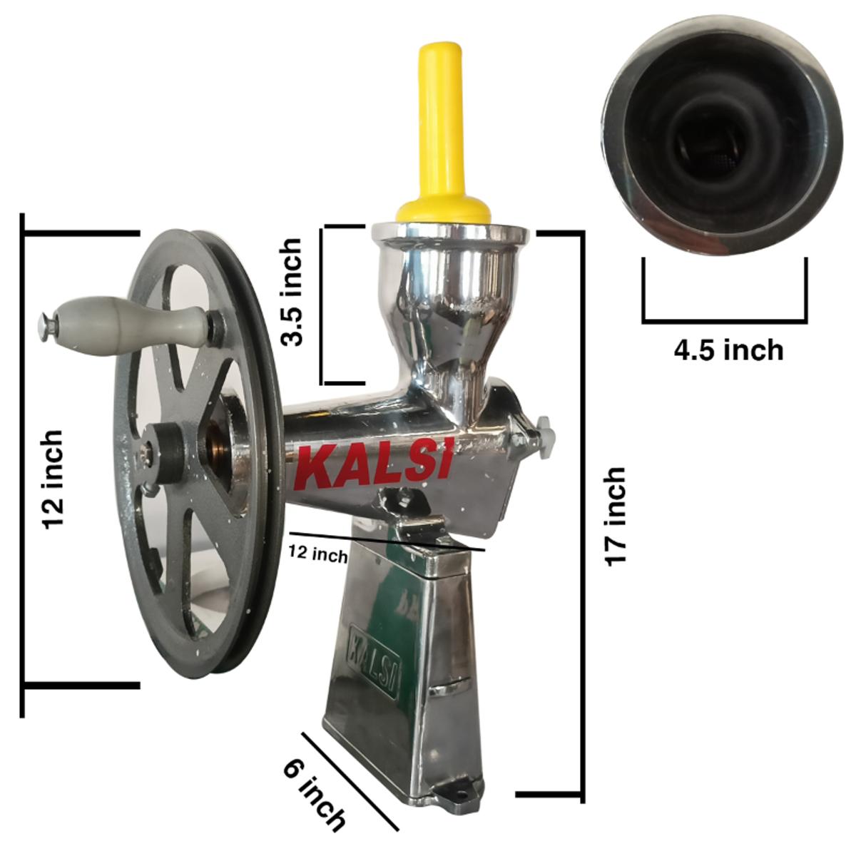 Kalsi Hand Operated Juicer Machine with SS Rod & Wheel, No. 12